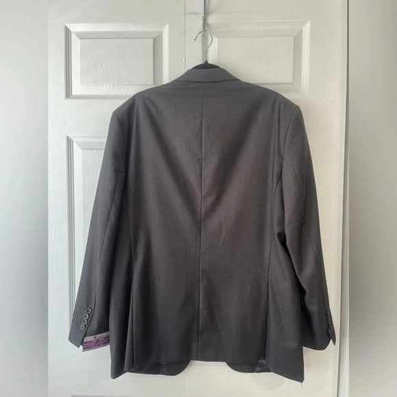 NWT Vinci Mens Zegna Two Button Suit Jacket Gray Flap Pocket Notch Lapel 42R 36W - Picture 11 of 13